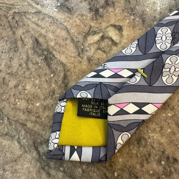 EMILIO PUCCI Multicolor Evolving Tapestry Artsy Tie - Picture 5 of 6